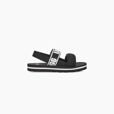 UGG Zuma Sling Black Sandals for Kids (HBXN81253)